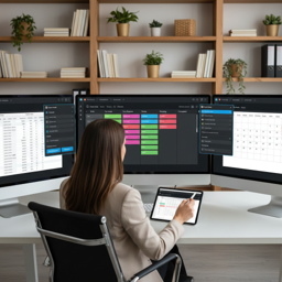 Notion database view with multiple columns and filters