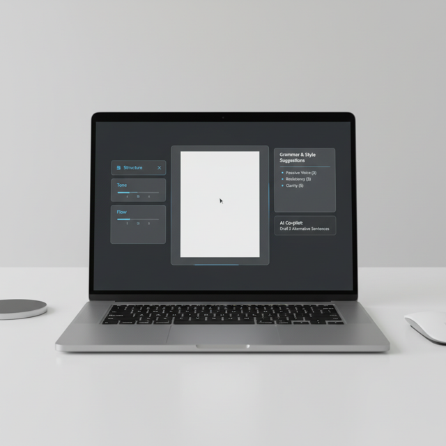 Notion AI workspace interface showing document editor with AI suggestions panel