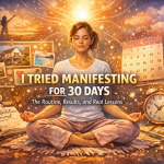 I tried manifesting for 30 days routine and results with a journal and calendar