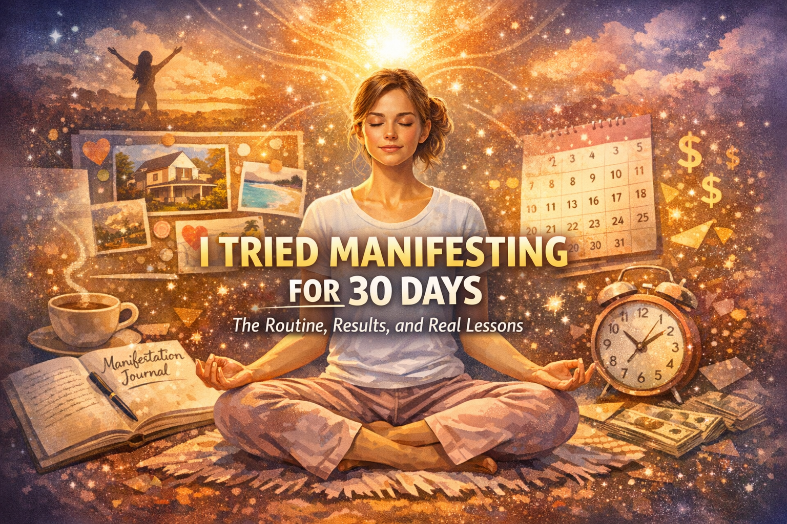 I tried manifesting for 30 days routine and results with a journal and calendar