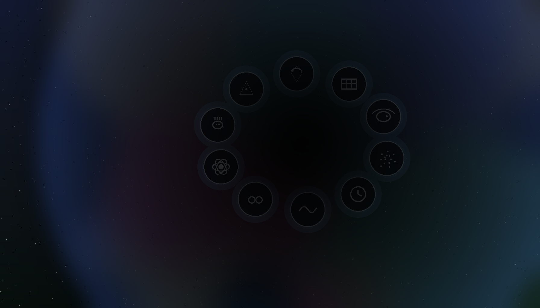 Abstract cosmic network illustrating 10 mind-blowing science facts (time, atoms, waves, and planets)