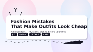 Fashion mistakes that make outfits look cheap—quick fixes for fit, fabric, details, and care