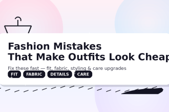 Fashion mistakes that make outfits look cheap—quick fixes for fit, fabric, details, and care