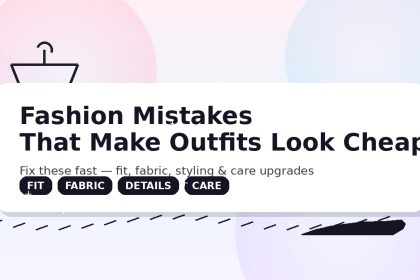 Fashion mistakes that make outfits look cheap—quick fixes for fit, fabric, details, and care