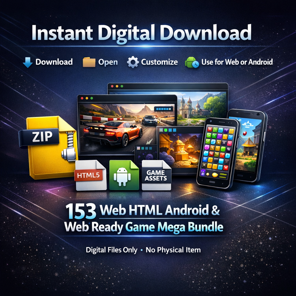 153 HTML5 Game Mega Bundle | Web + Android WebView Ready Casual Games Pack | Browser Game Templates - Image 10
