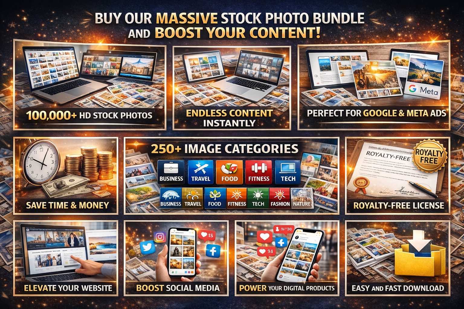 100,000+ HD Stock Photos Bundle (Royalty-Free) | 250+ Categories | Commercial Use | Content Creator & Business Pack - Image 3