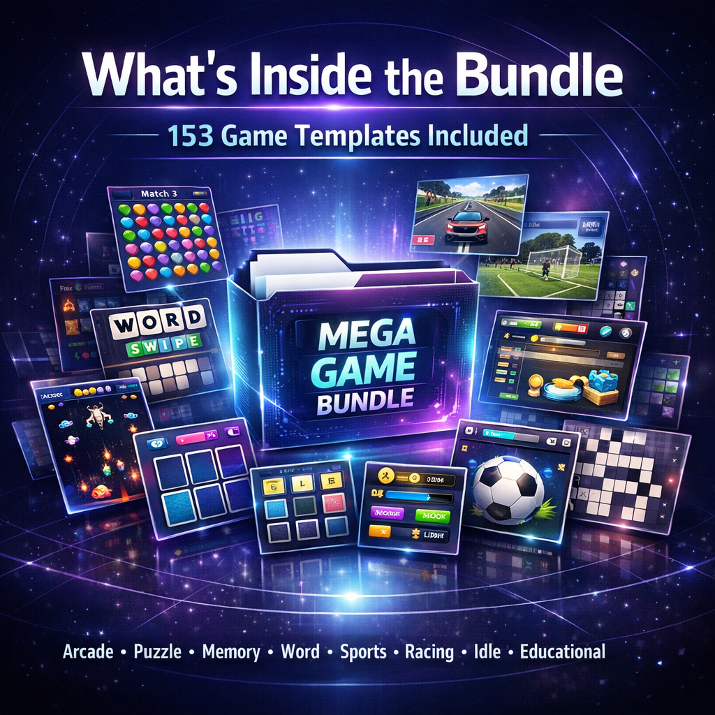 153 HTML5 Game Mega Bundle | Web + Android WebView Ready Casual Games Pack | Browser Game Templates - Image 2