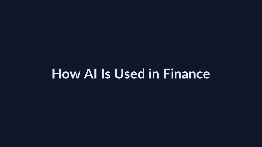 How AI Is Used in Finance