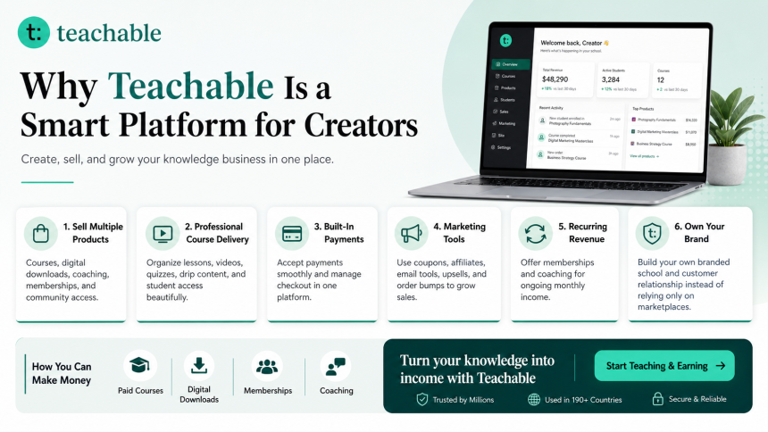Teachable creator platform advantages and monetization guide