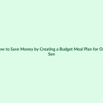 How to Save Money by Creating a Budget Meal Plan for One featured image