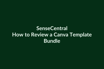 How to Review a Canva Template Bundle | SenseCentral