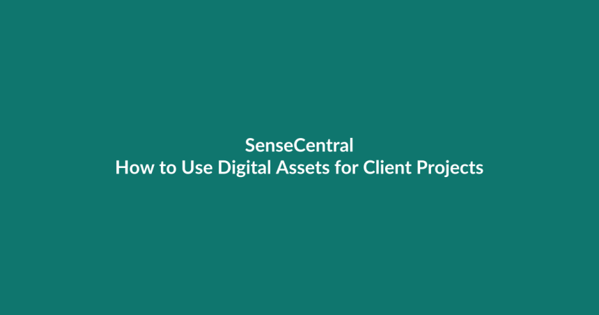 How to Use Digital Assets for Client Projects - SenseCentral guide