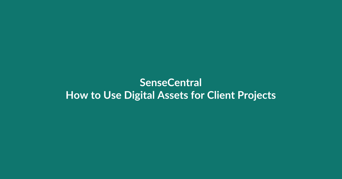 How to Use Digital Assets for Client Projects - SenseCentral guide