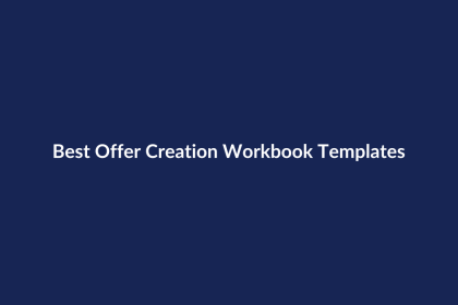 Best Offer Creation Workbook Templates – SenseCentral guide