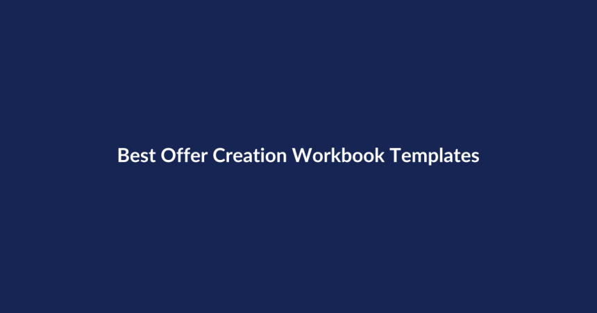 Best Offer Creation Workbook Templates – SenseCentral guide