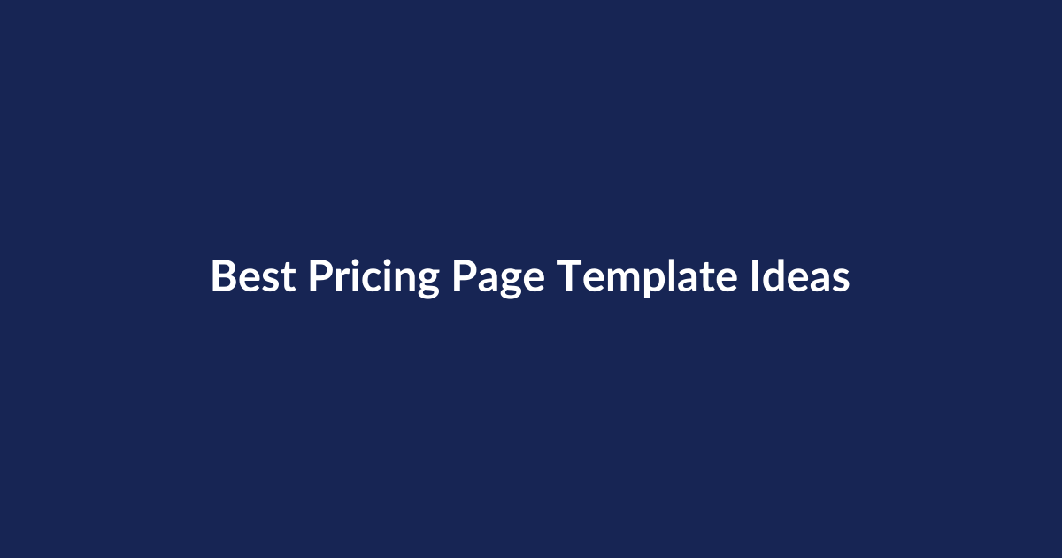 Best Pricing Page Template Ideas – SenseCentral guide