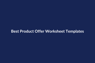 Best Product Offer Worksheet Templates – SenseCentral guide