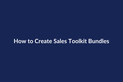 How to Create Sales Toolkit Bundles – SenseCentral guide