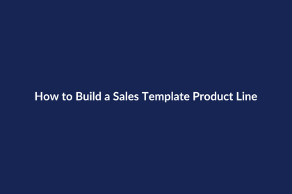 How to Build a Sales Template Product Line – SenseCentral guide