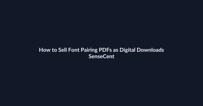 How to Sell Font Pairing PDFs as Digital Downloads - SenseCentral featured image