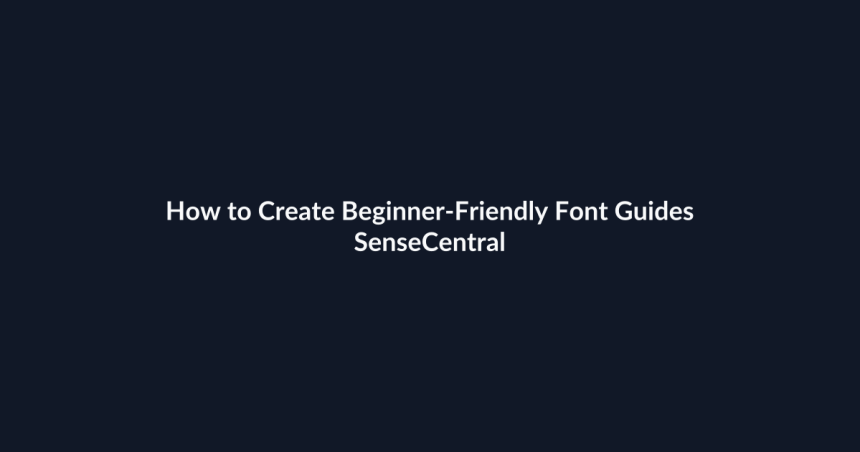 How to Create Beginner-Friendly Font Guides - SenseCentral featured image