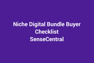 Niche Digital Bundle Buyer Checklist featured image for SenseCentral