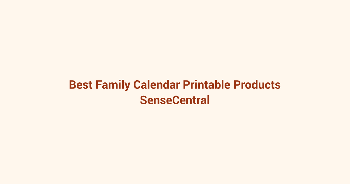 Best Family Calendar Printable Products featured image