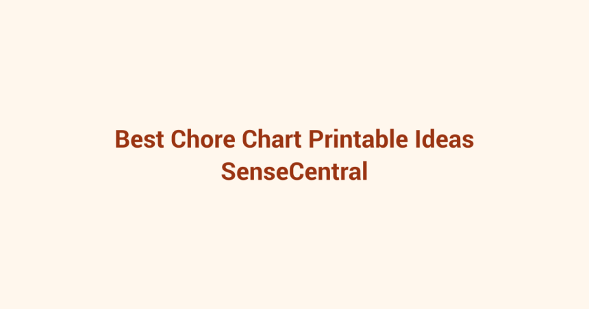 Best Chore Chart Printable Ideas featured image