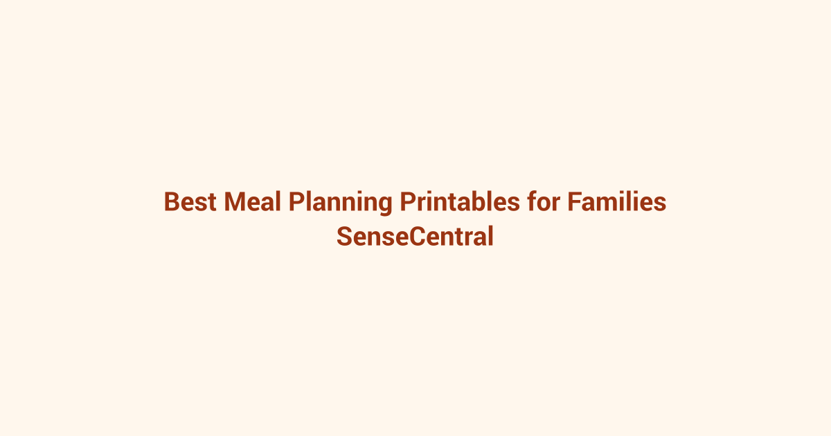 Best Meal Planning Printables for Families featured image