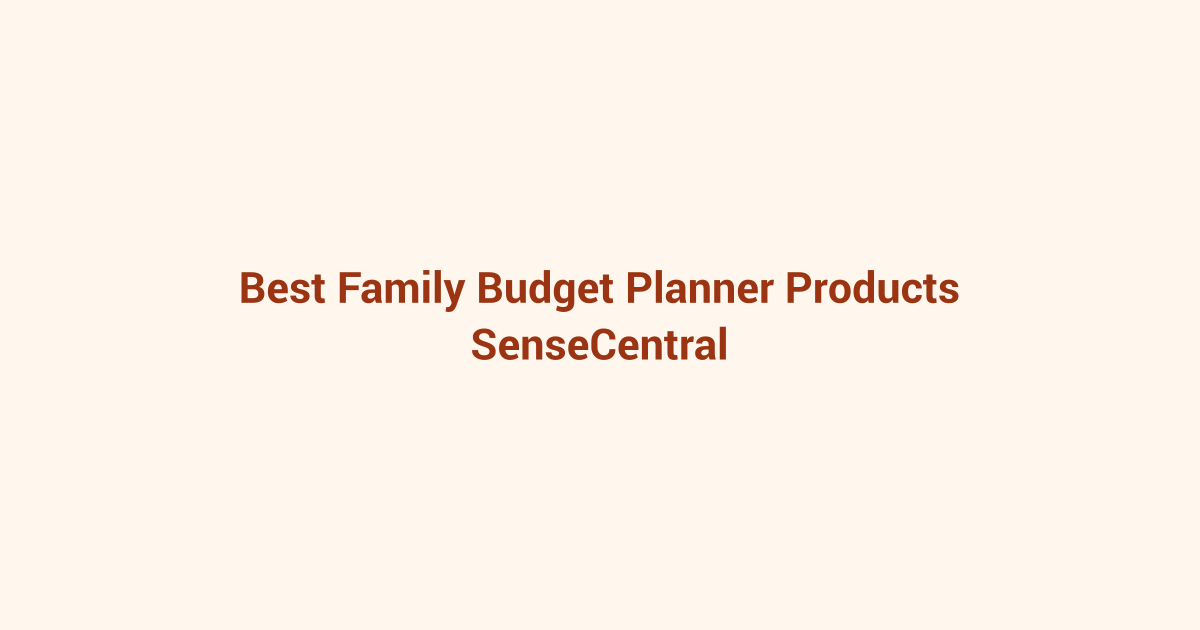 Best Family Budget Planner Products featured image