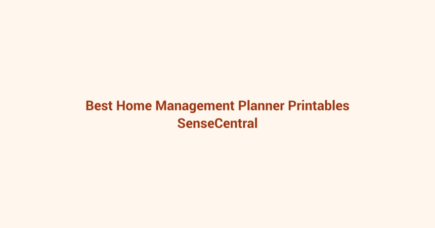 Best Home Management Planner Printables featured image