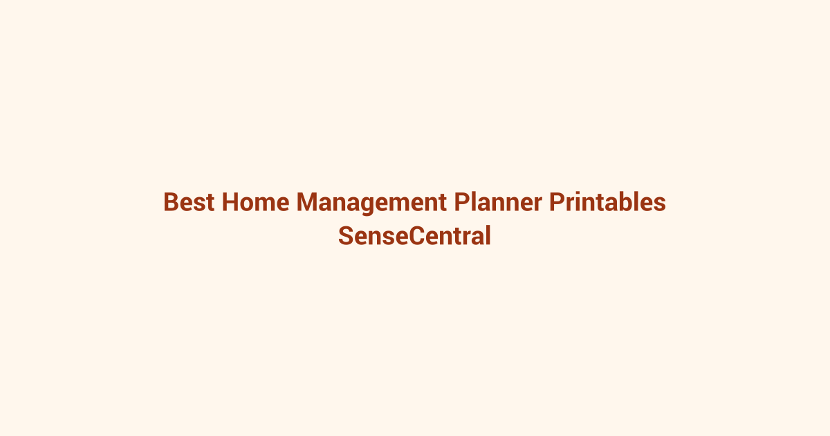 Best Home Management Planner Printables featured image