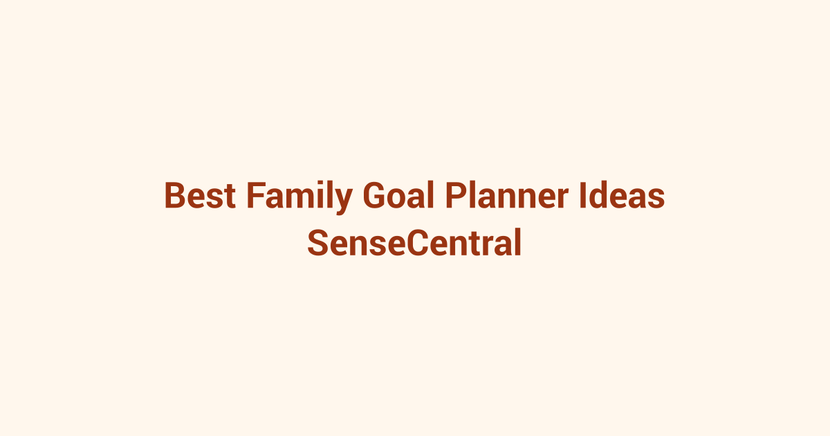 Best Family Goal Planner Ideas featured image