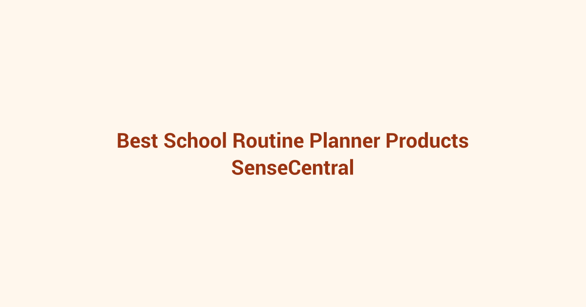 Best School Routine Planner Products featured image
