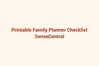 Printable Family Planner Checklist featured image