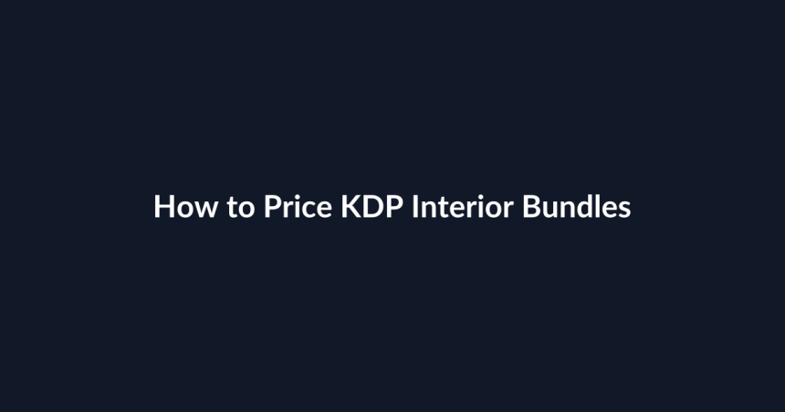 How to Price KDP Interior Bundles guide by SenseCentral