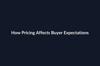 How Pricing Affects Buyer Expectations guide by SenseCentral