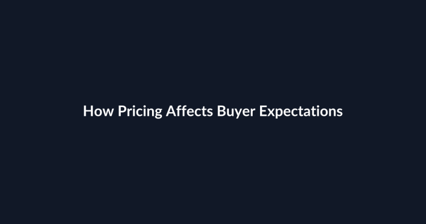 How Pricing Affects Buyer Expectations guide by SenseCentral