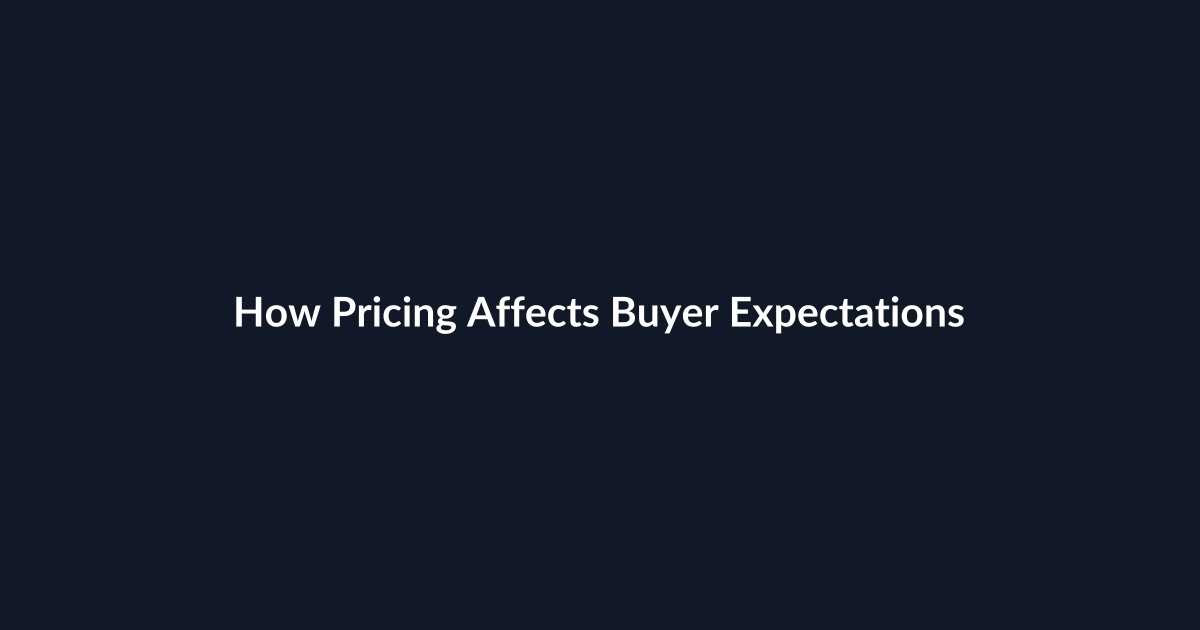 How Pricing Affects Buyer Expectations guide by SenseCentral