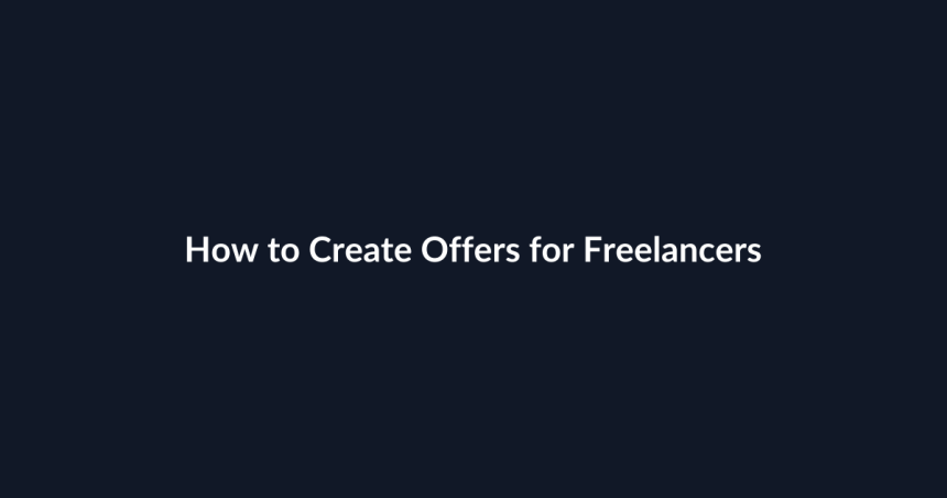 How to Create Offers for Freelancers guide by SenseCentral