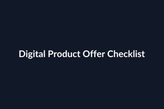 Digital Product Offer Checklist guide by SenseCentral