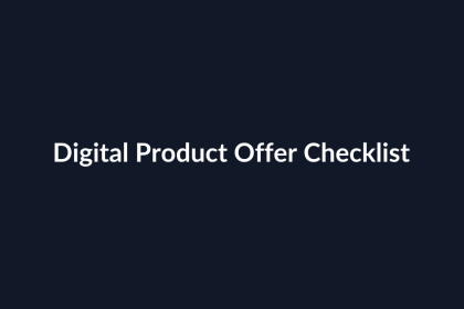 Digital Product Offer Checklist guide by SenseCentral