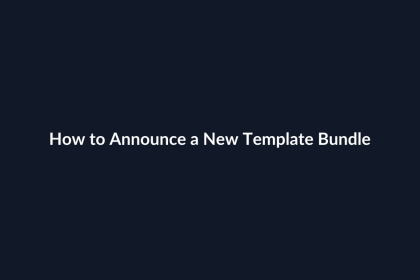 How to Announce a New Template Bundle guide by SenseCentral