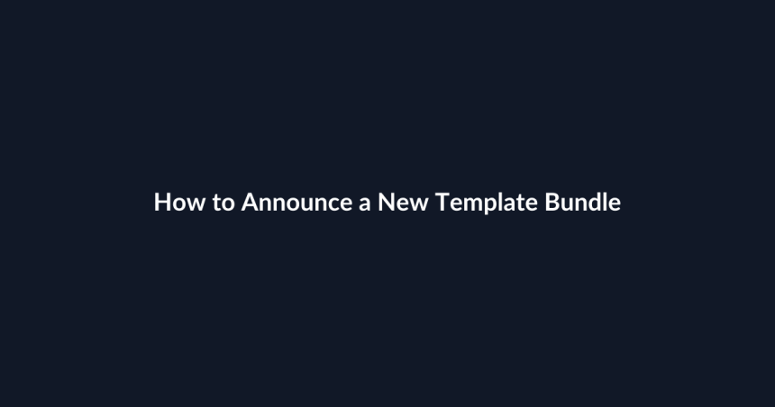 How to Announce a New Template Bundle guide by SenseCentral